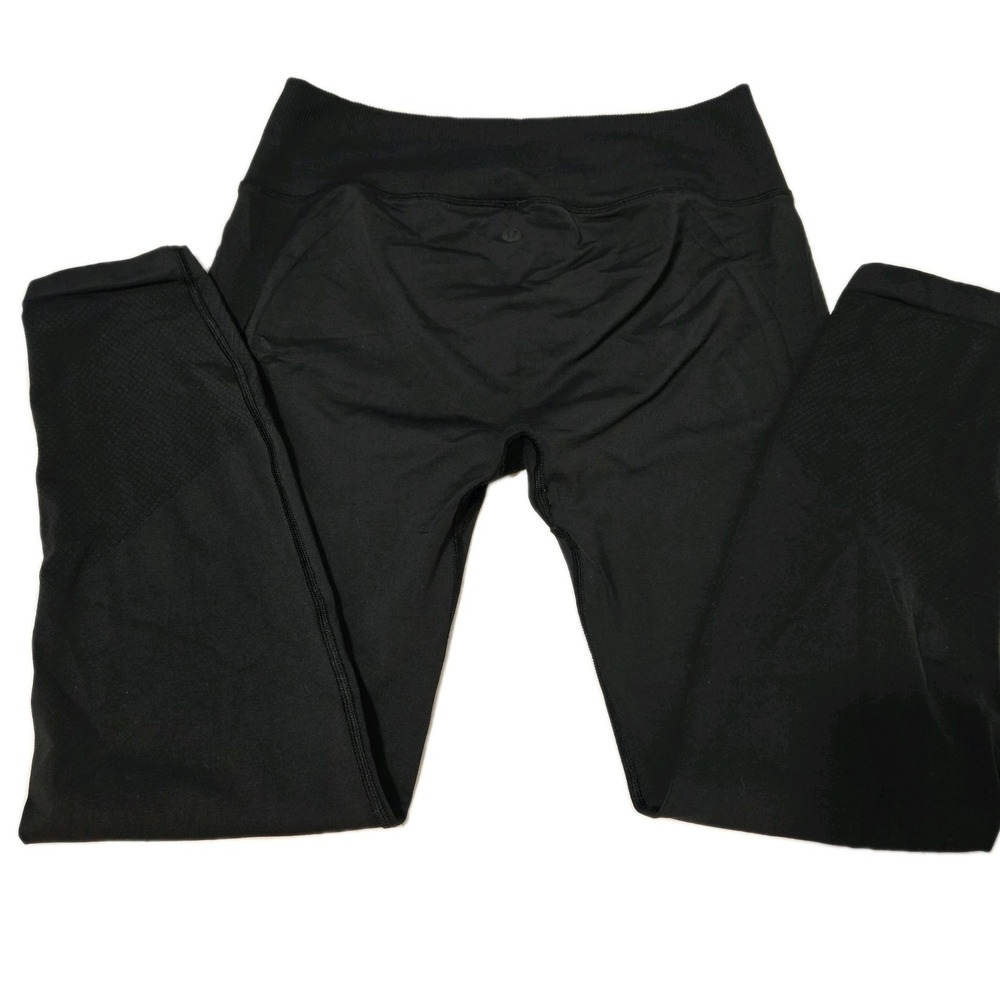 Lululemon Women's Black Ankle Length Leggings 29" Waist No Tear Tag
